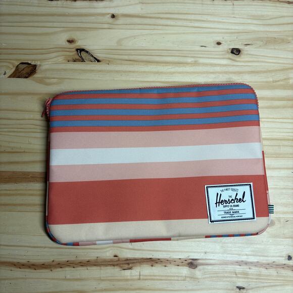 Herschel Supply Company Handbags - Herschel Womens Laptop Sleeve Case Bag Striped Red Blue Zipper